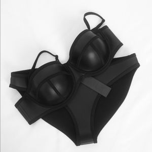 Triangl noir bikini